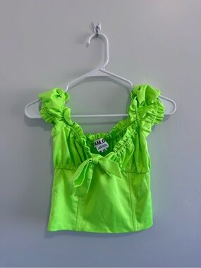 I.AM.GIA neon green corset crop top XS